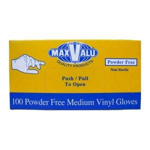 Medium Vinyl Non Powdered Gloves 100pk