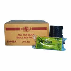 Black 18L Tidy 50p/roll 20/Rolls 1000/ctn